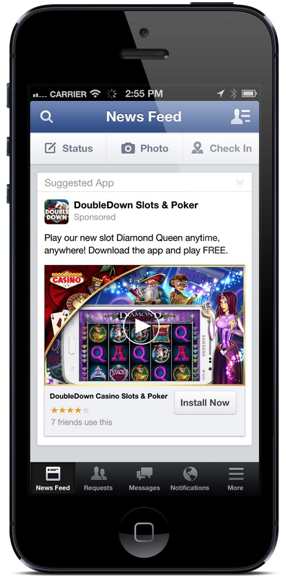 Videos in mobile app install ads