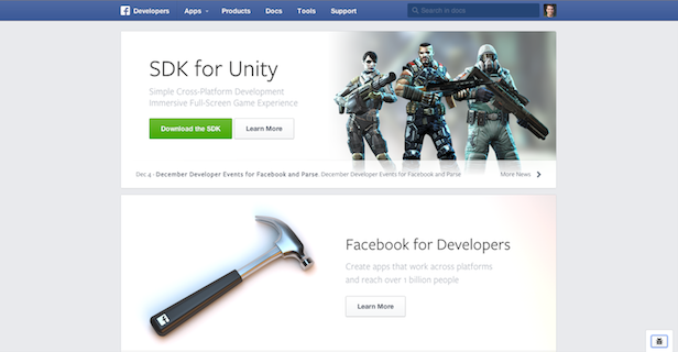 Facebook Developers Gets A New Web Site