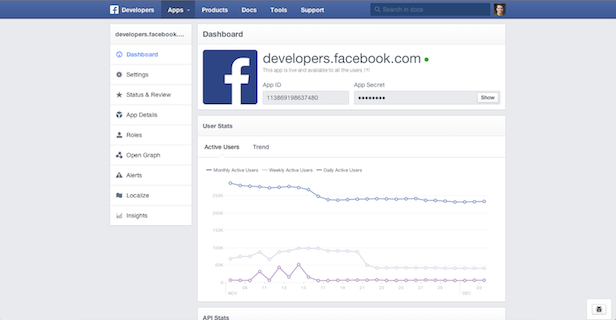 Facebook Developers Gets A New Web Site