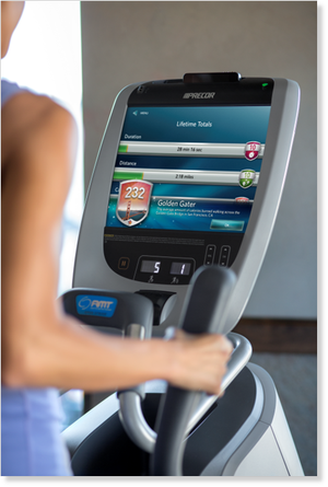 Preva exercise machines feature a touch screen console.