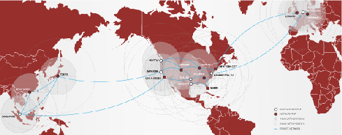 SoftLayers datacenters and POPs.